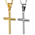 Pendentif croix en acier inoxydable mixte