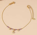 Bracelet de cheville acier titane (coeur)