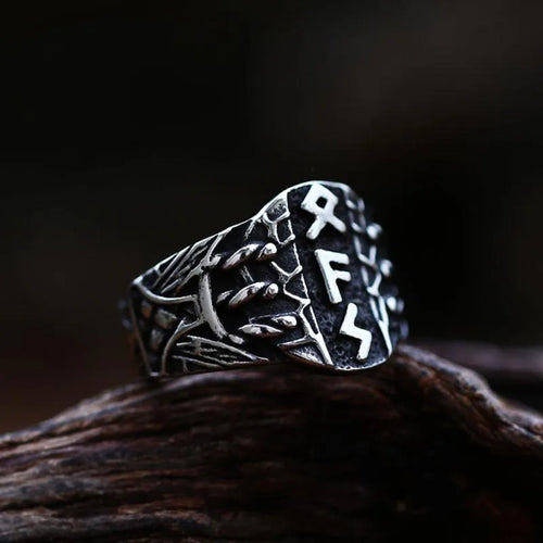Bague Viking acier inoxydable homme